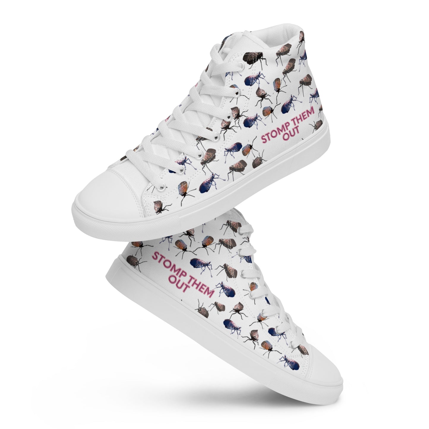 Women’s high top canvas "Lanternfly Stompers"