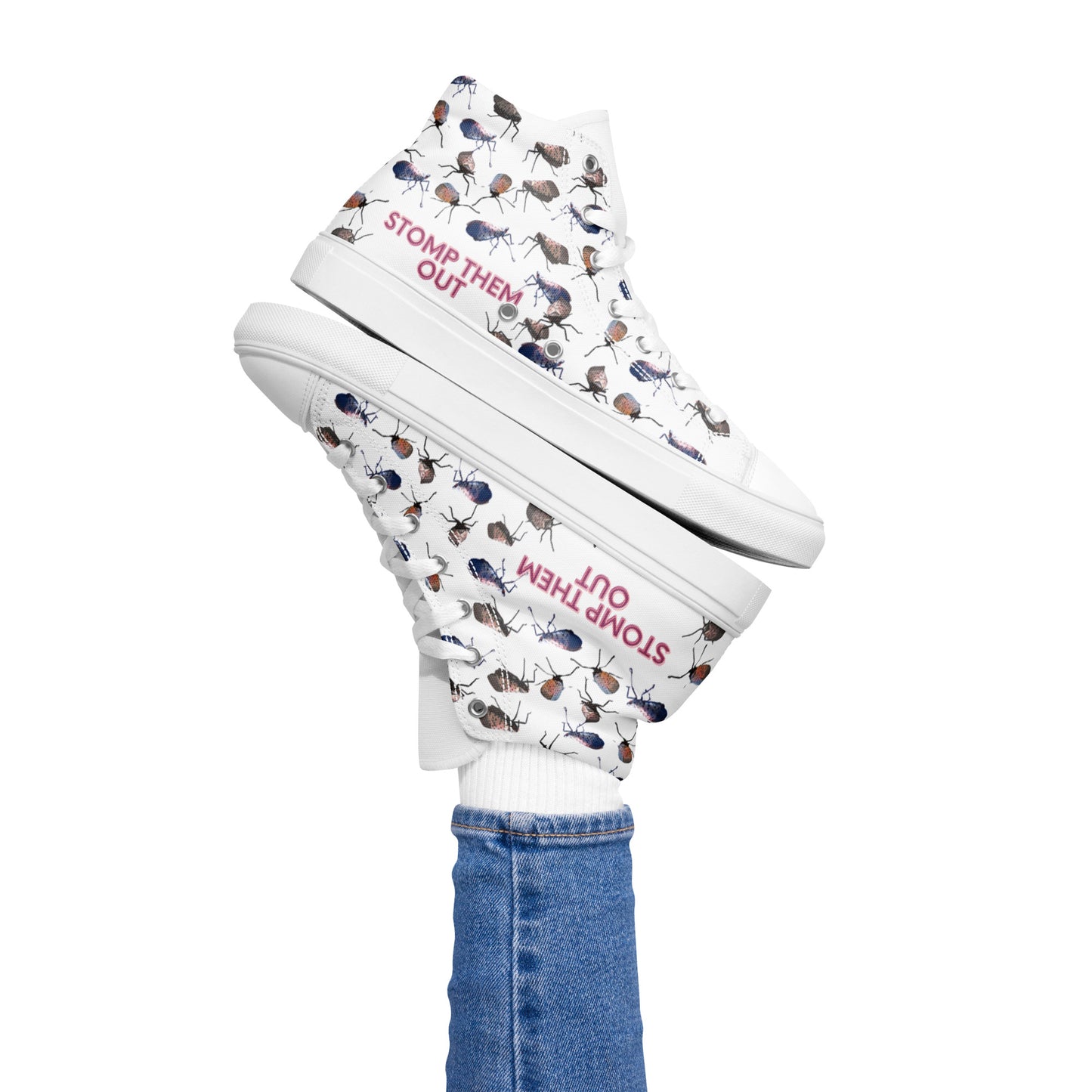 Women’s high top canvas "Lanternfly Stompers"